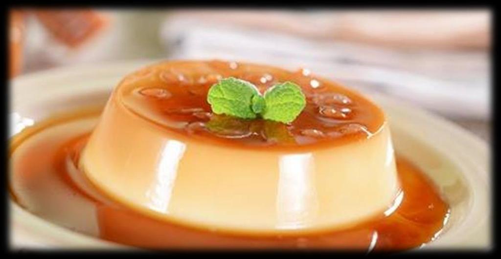 FLAN Flan to pochodzący z Walencji rodzaj puddingu z warstwą płynnego karmelu na górze. Spożywany jest na zimno.
