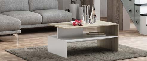 x 80 cm AREND stolik okolicznościowy dąb sonoma z elementami białymi folding coffee table sonoma oak with