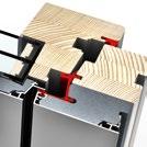 okien drewniano -aluminiowych. Dzięki identycznemu, zlicowanemu wzorowi nakładki aluminiowej okna HF 310 można łączyć z oknami z PCV KF 410.