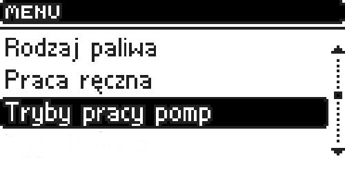 TECH II.j) Tryby pracy pomp W funkcji tej użytkownik wybiera jeden z czterech wariantów pracy kotła. II.j.1) Ogrzewanie domu Wybierając tą opcję regulator przechodzi w stan ogrzewania obiegu C.O. Pompa C.