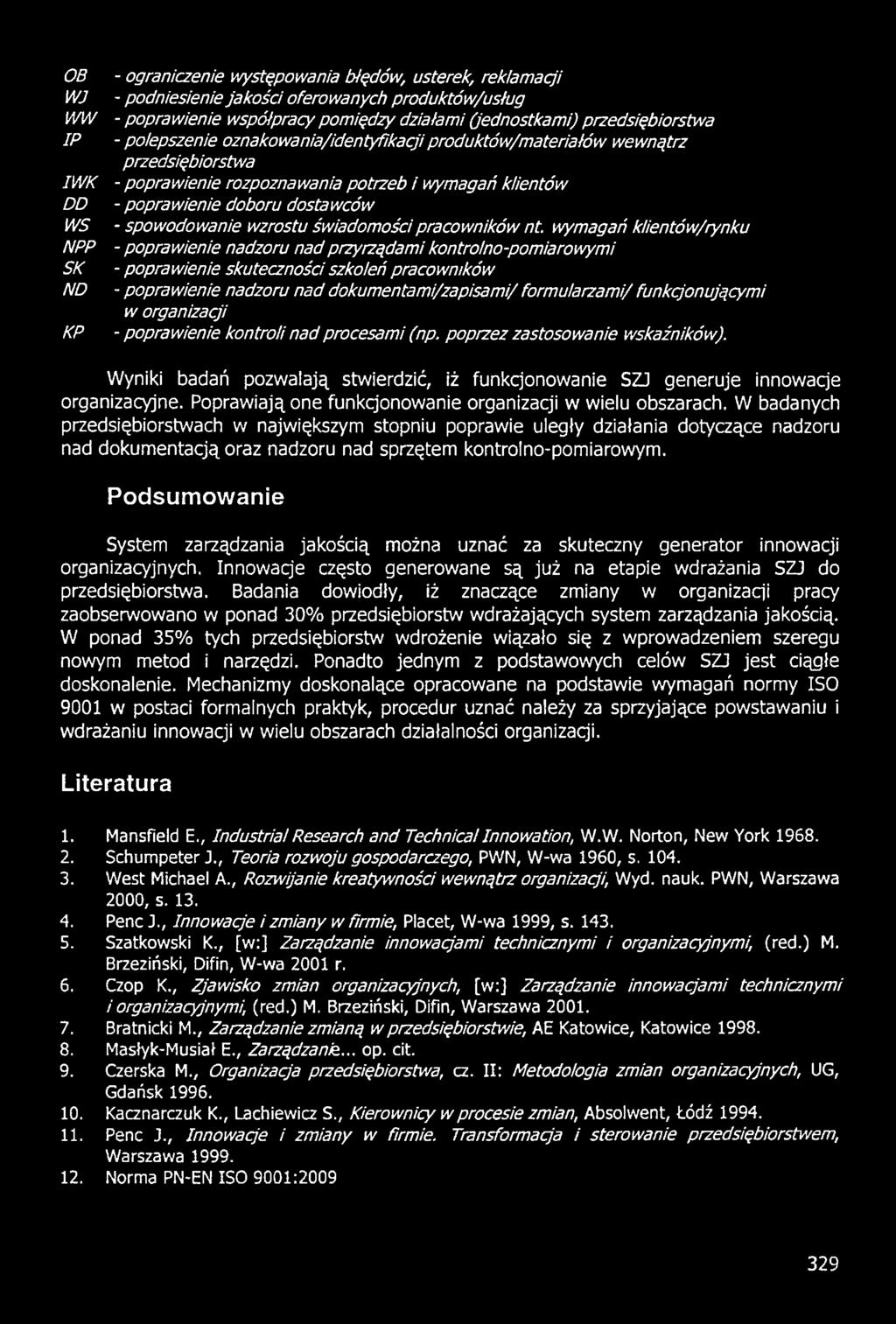 formularzami/ funkcjonującymi w organizacji KP - poprawienie kontroli nad procesami (np. poprzez zastosowanie wskaźników).