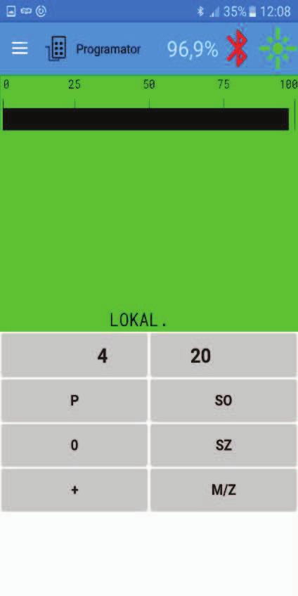 *4) 5 7.4. Programator Tryb programatora pozwala skonfigurowa siłownik, jak jest to szczegółowo opisane w rozdziale 8.
