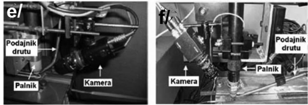 Methods for the image analysis: a) visual for the flame [6], b) physical for the arc [5], c) image of the weld pool and the TIG arc rozgraniczenie kity i jąderka płomienia, jednakże nie widoczna jest