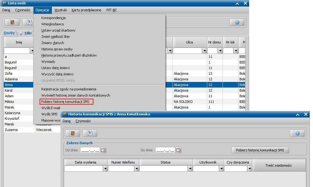 Opis zmian w wersji 2-5.4 Oprogramowania do Obsługi SR/FA/SW/DM/ST 1.