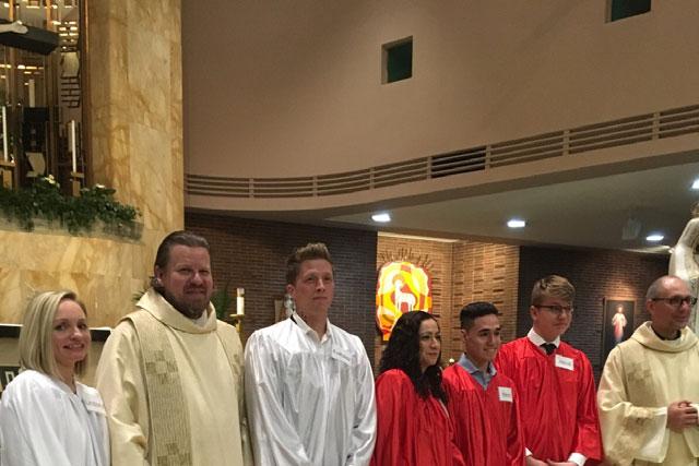 the Easter Vigil, three adults received