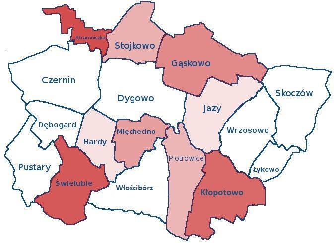 Obszary zdegradowane Obszar zdegradowany zajmuje 1602,99 ha, co stanowi 12,47%