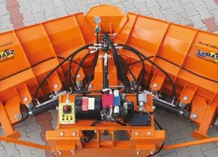 Listwa zgarniająca (do wyboru) Własny system unoszenia Dwie niezależnie sterowane odkładnice Hydrauliczne sterowanie odkładnicą + pulpit sterowniczy Uchylne