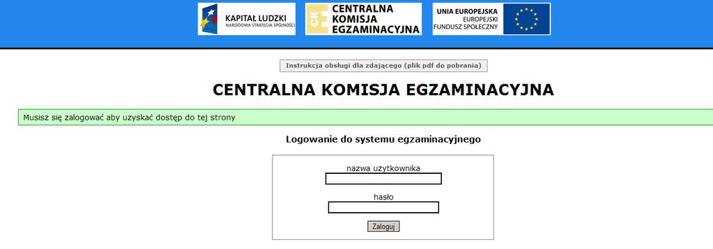 Instrukcja posługiwania się Informatycznym Systemem Zdawania Egzaminów 1.