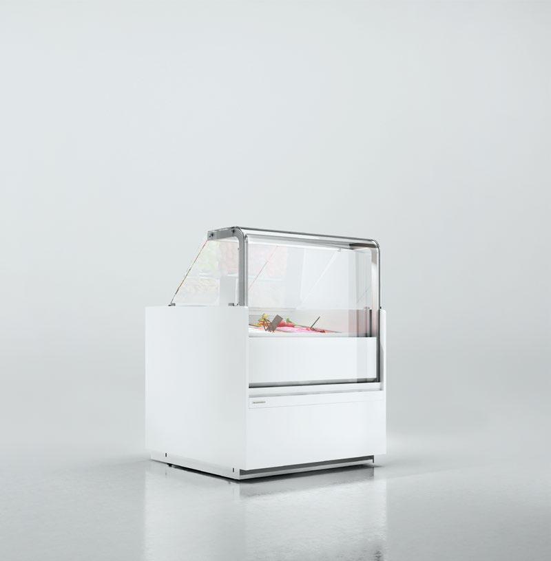 LMPH Phoenix IC EN STANDARD FITTINGS USE DO UŻYTKU STORAGE PRZECHOWYWANIE integral condensing unit fan-assisted refrigeration single curved front tempered glass, tilt forward ice-cream containers, 7