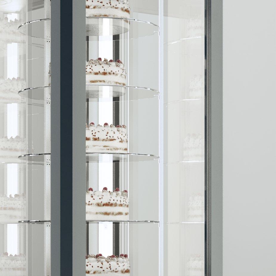 Antila Cabinet with revolving glass shelves (or fixed shelves) that always makes a good impression.