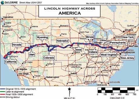 Z uwagi na warunki terenowe, prędkość na niej jest lokalnie ograniczona do 65 mil/h (105 km/godz.). Ekspedycja armii USA (osiemdziesiąt jeden pojazdów) przejechała tą drogą (rys.
