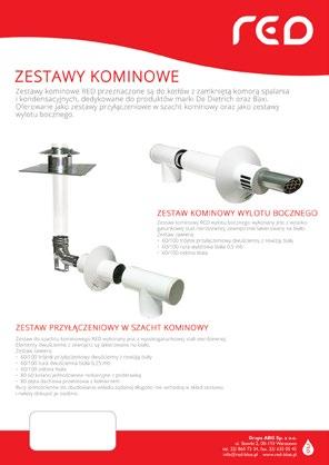 Systemy kominowe do kotłów gazowych / Elementy kominowe Systemy kominowe do kotłów gazowych / Zestawy kominowe Zestawy kominowe RED przeznaczone do kotłów z zamkniętą komorą spalania i