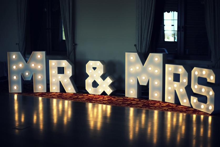 Podœwietlany Napis MR & MRS HIT SEZONU 2018/2019!