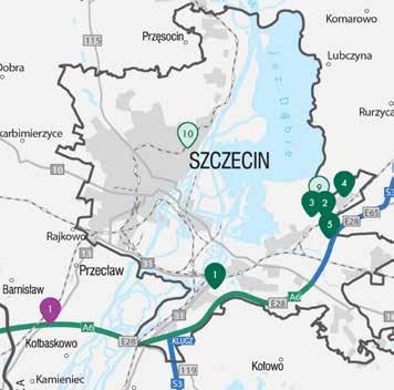 POLAND INDUSTRIAL DESTINATIONS SZCZECIN MAPA LOKALIZACJI WYBRANE PRZEMYSŁOWE I