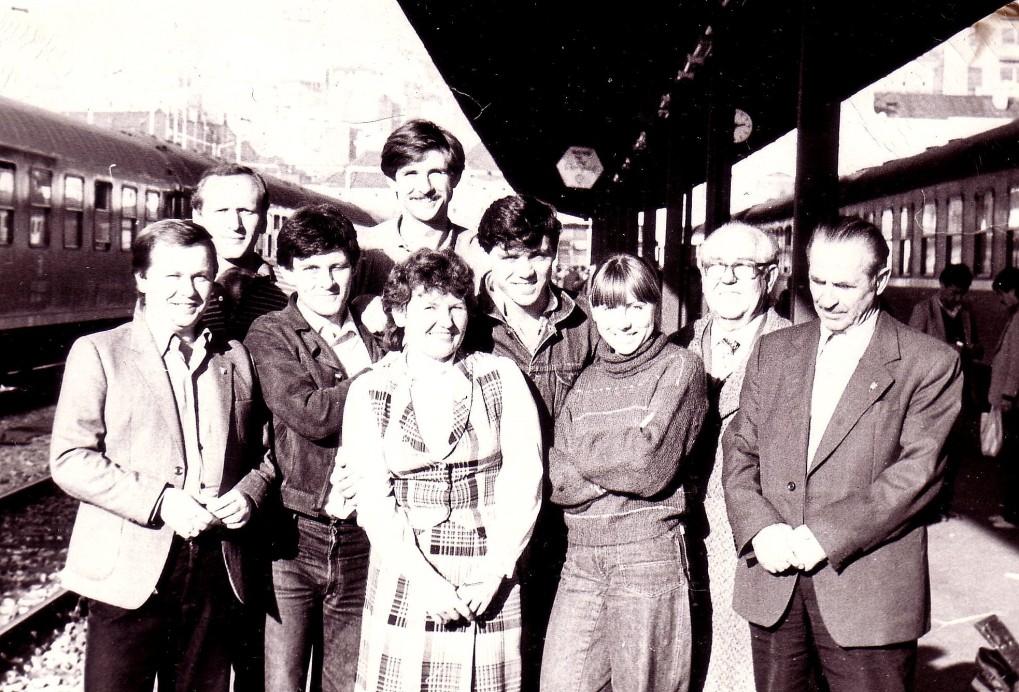 1986 rok Nasi na dworcu w Belgradzie.