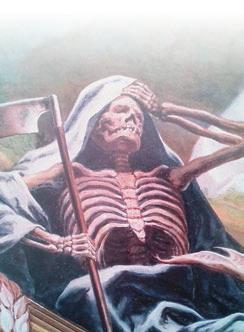 rok liturgiczny ilustracje ze zbiorów PSJ śmierci dłonie, w tanecznym korowodzie podążają za nią. Wobec majestatu śmierci wszyscy są równi, lecz nie dla wszystkich kostucha jest równie życzliwa.