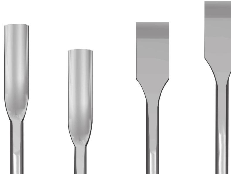 DŁUTA, OSTEOTOMY, DŁUTA ŻŁOBOWE CHISELS, OSTEOTOMES, GOUGES ДОЛОТА, ОСТЕОТОМЫ,