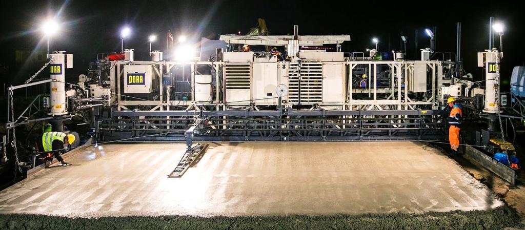 polska Technologie budowy dróg betonowych fot. PORR SA Wymagania i zakres stosowania rodzaju nawierzchni betonowej w zależności od kategorii ruchu przedstawiono w tabeli 1.