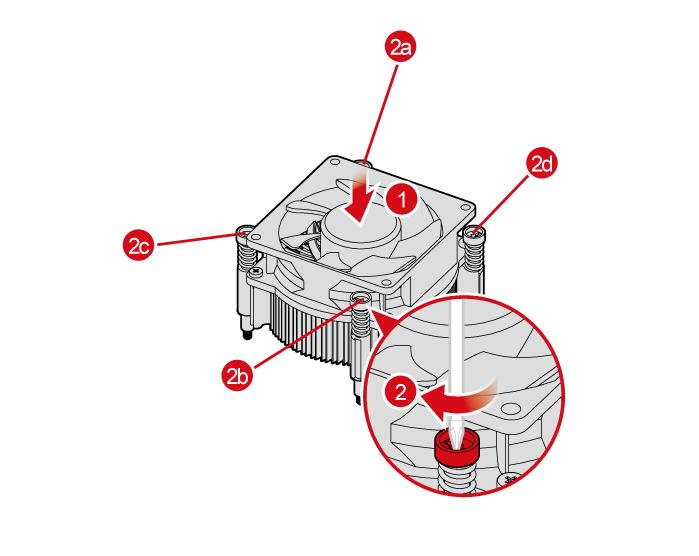 Rysunek 54. Wyjmowanie radiatora i zespołu wentylatora Rysunek 55. Montaż zespołu radiatora i wentylatora 5.