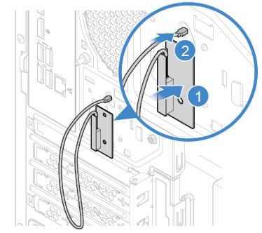 Rysunek 69. Instalowanie tylnej anteny Wi-Fi Rysunek 70. Instalowanie pokrywy tylnej anteny Wi-Fi 5. Podłącz kable nowych anten Wi-Fi do karty Wi-Fi. 6. Zainstaluj z powrotem usunięte części.