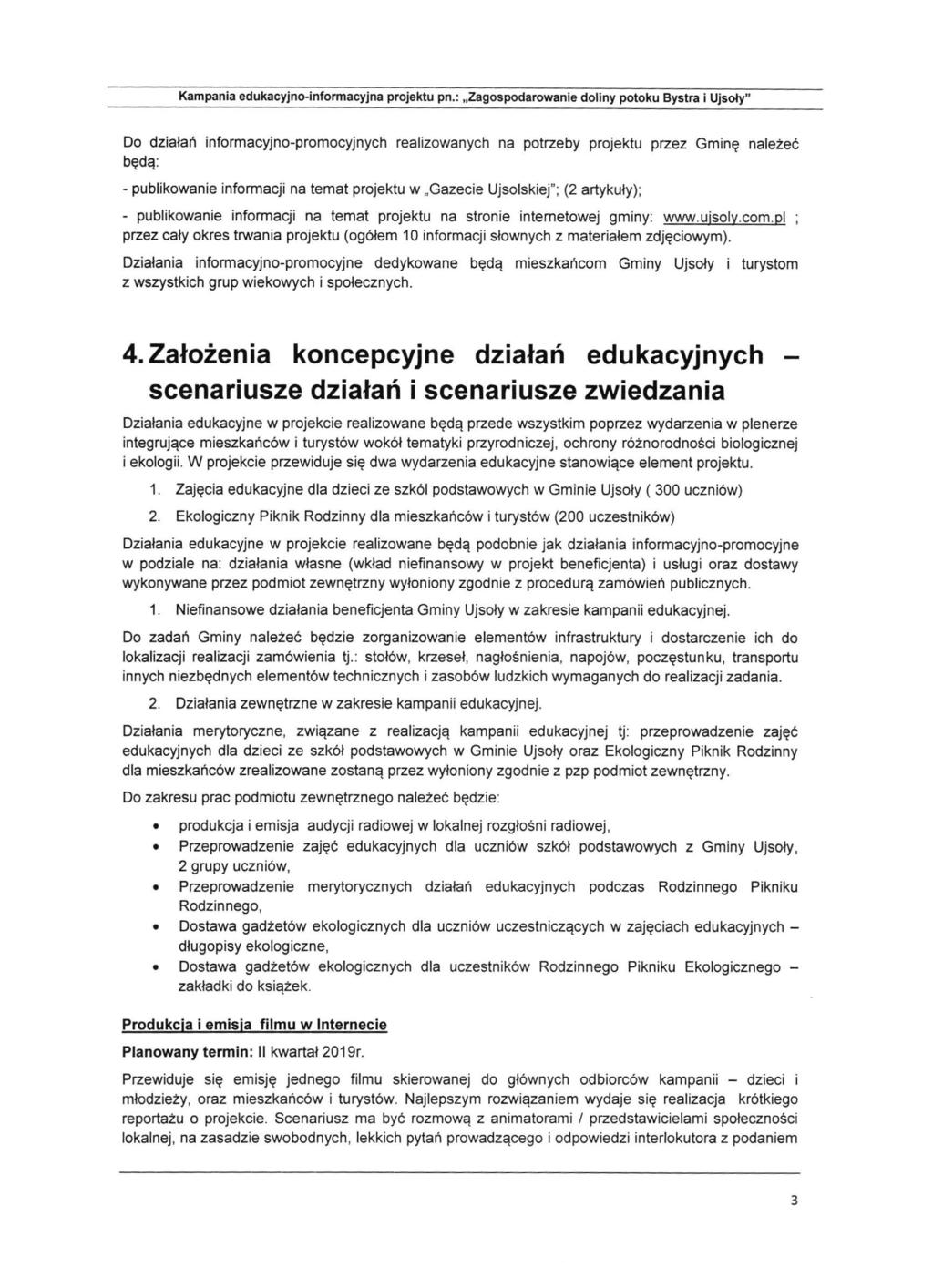 Kampania edukacyjno-informacyjna projektu pn.