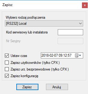 5.3.2.3. Operacje -> Przywróć ustawienia domyślne W przypadku, gdy operacja Odczytaj kończy się wskazaniem błędu (np.