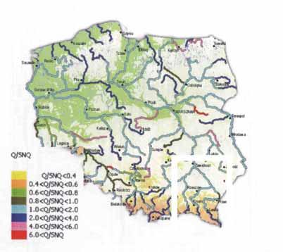 Jarosławiem (Q/SNQ w przedziale od 0,8 do 1,0).