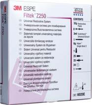 STOMATOLOGIA ZACHOWAWCZA 990 pln FILTEK Z250 ZESTAW 8X 4G Zestaw zawiera: 8 strzykawek (A1, A2, A3, A3.