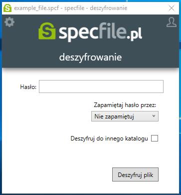 Strona 25 3. Panel autoryzacyjny i deszyfrowanie: Przed odszyfrowaniem pliku/katalogu należy przejść autoryzacje, która potwierdzi że jesteś użytkownikiem danego konta.
