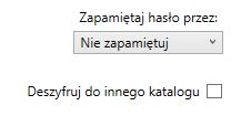 Przed odszyfrowaniem należy wprowadzić hasło aktualnie zalogowanego użytkownika lub zalogować się na inne konto i ponowić próbę wpisując hasło nowego użytkownika.