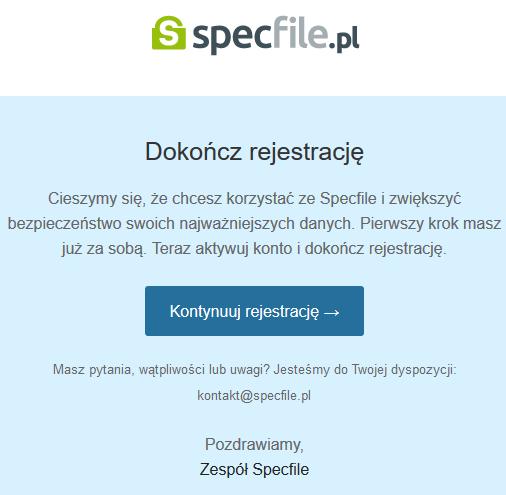 Strona 5 Gdy wszystko jest w porządku kontynuuj rejestrację.