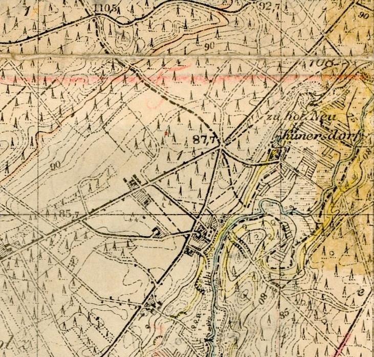 Ryc. 5 Mapa topograficzna okolic rezerwatu z 1936 roku (AMPZ - Leichholz). 7. Środowisko przyrodnicze rezerwatu 7.1. Warunki klimatyczne Obszar zlewni rzeki Pliszki, podobnie jak cała Ziemia Lubuska znajduje się pod wyraźnym wpływem klimatu atlantyckiego.
