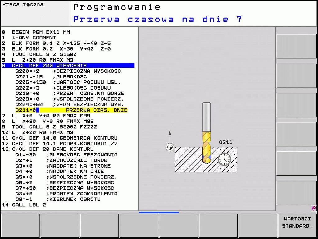 Praca z cyklami obróbki 2.1 2 Definiowanie cyklu przy pomocy softkeys Pasek softkey pokazuje różne grupy cykli Wybrać grupy cykli, np.