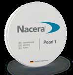 32 Nacera Zirconia Nacera Pearl 1 3Y-TZP Wysoce przezierny - biały 3Y-TZP Nacera Shell 1 3Y-TZP-A Średnio przezierny - biały 3Y-TZP-A Nacera Pearl jest niemieckim produktem klasy Premium z białego