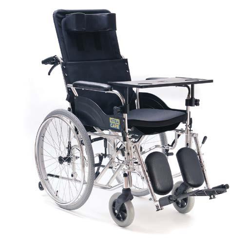 Katalog produktów 2019 81 recliner nr katalogowy VCWK703 wózek inwalidzki specjalny wózek typu recliner z możliwością odchylania oparcia od pozycji siedzącej do leżącej rama aluminiowa o konstrukcji