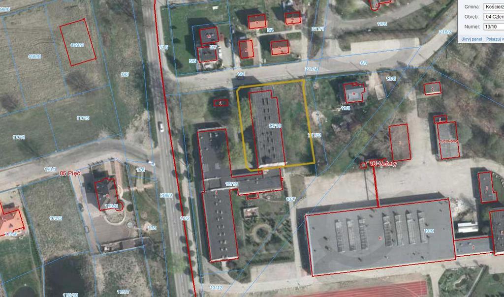 istniejącego obiektu internatu na terenie działek nr 13/10 i 13/13 w
