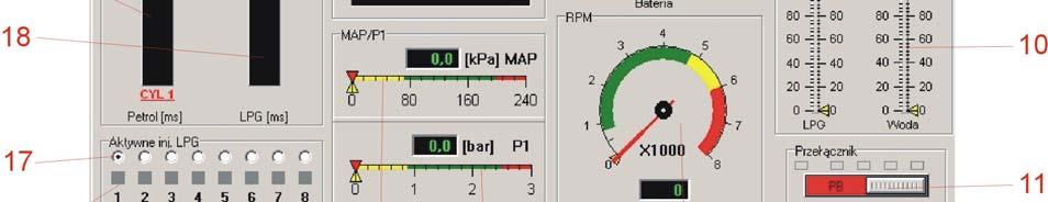 Plik - odczyt parametrów z pliku - zapis parametrów do pliku - RESET przywrócenie ustawień fabrycznych -