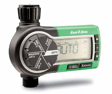 Sterowniki Cyfrowy regulator czasowy na końcówkę węża Cyfrowy regulator czasowy na końcówkę węża Sterownik mocowany do kranu Zastosowania Służy do automatyzacji zraszaczy zamontowanych na końcówce