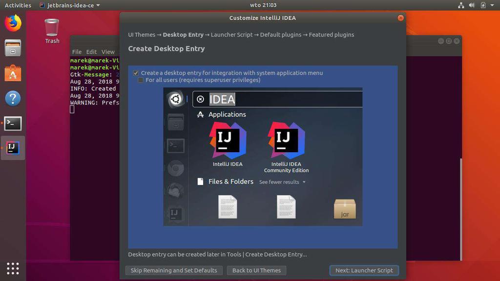 IntelliJ IDEA Jeśli chcesz umieścić skrót