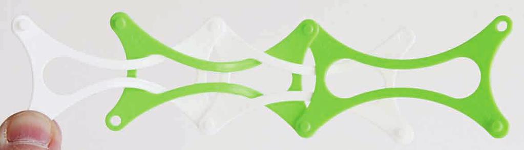 Fold the ends of the yellow piece up towards each other.