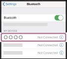 4 Dotknij opcji []. Zostanie odtworzona wskazówka głosowa Bluetooth connected (Nawiązano połączenie Bluetooth). Wskazówka Powyższy opis to przykładowa procedura.