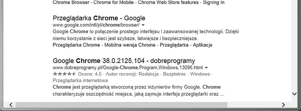 pełną nazwę przeglądarki Google Chrome.