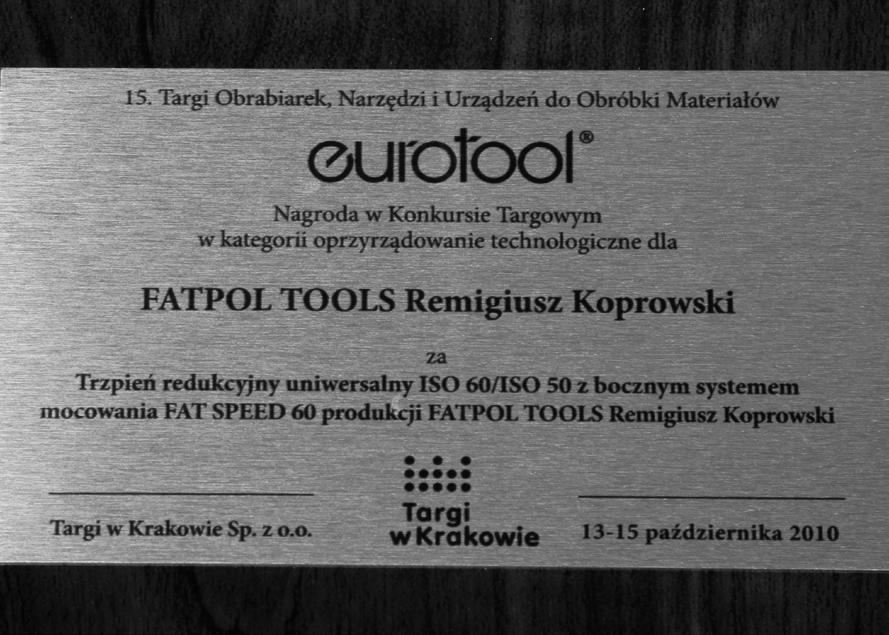 Opis wyrobu i zasada działania: Trzpień redukcyjny jest niezbędnym wyposażeniem technologicznym obrabiarek do skrawania metali.
