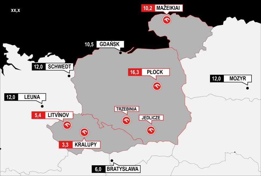 Grupa ORLEN Upstream Spółka ORLEN Upstream sp. z o.o. jest jednostką dominującą Grupy ORLEN Upstream. Kapitał zakładowy spółki na dzień 31 grudnia 2018 roku był w całości objęty przez PKN ORLEN.