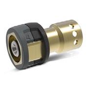0 Adapter do łączenia węży wysokociśnieniowych easy!lock. Wykonany z mosiądzu, pokryty gumą. Adapter do mocowania dysz / akcesoriów Adapter 4 4.111-022.