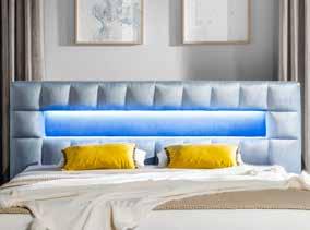 Łóżko w każdym narożniku ma mocną, grubą blachę montowaną na 8 śrub Ø 8 mm. W całym łóżku jest ich aż 32. Kolekcja Łóżek Tapicerowanych Ponad 400 kolorów tkanin.