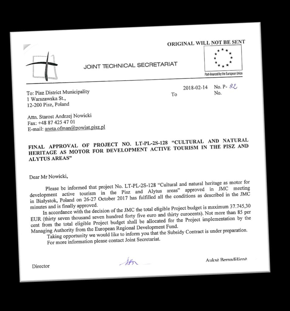 On 14 February, 2018, we received information about the fulfillment of the conditions, and on 28 March the co-financing agreement was signed! 14 lutego 2018 r.