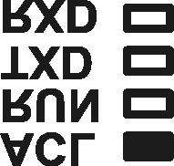 Sygnalizacja LED W Trybie normalnym świecenie wskaźnika oznacza brak zasilania zewnętrznego. W trakcie Resetu pamięci wskaźnik ten jest wykorzystywany do programowania adresu.