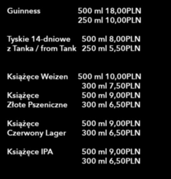 10,00PLN 500 ml 90,00PLN Set owoców / Fruit set 10,00PLN Dzbanek soku / Juice 1L