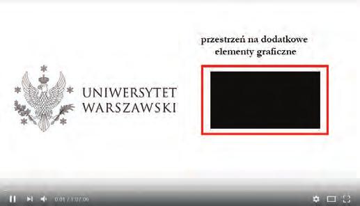 które znajdują się w sieci, obrandowane były logo UW umieszczonym na półprzezroczystej apli (50% przezroczystości).